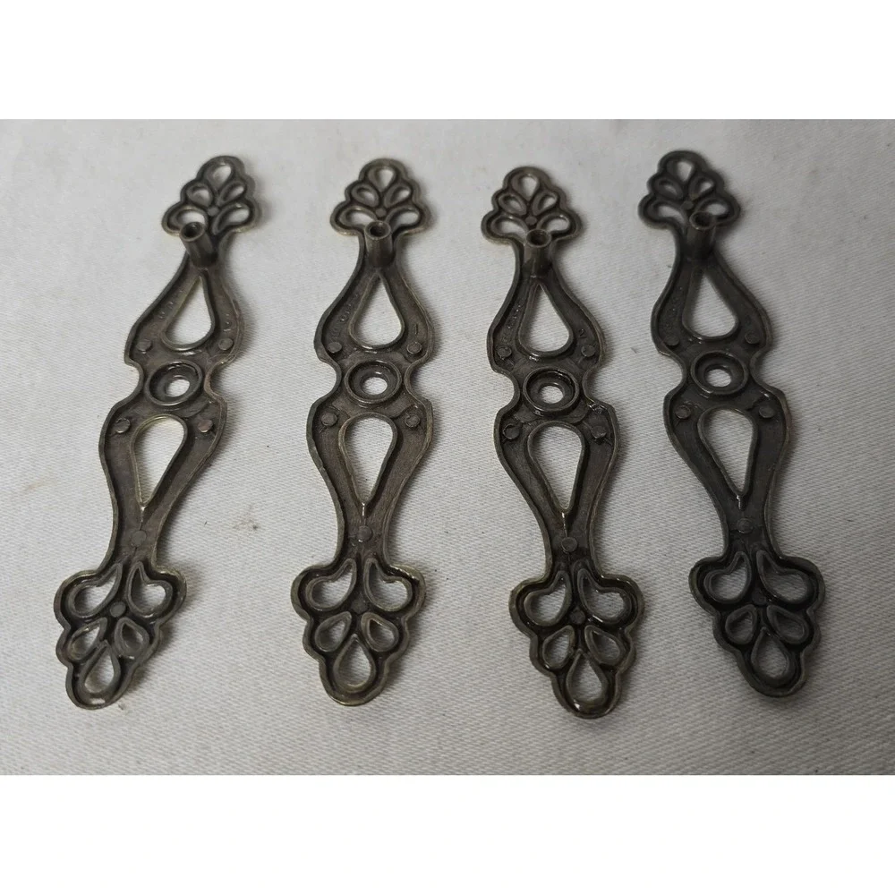 Lot Of 4 Furniture Brass‎ Plates Back Plate B834